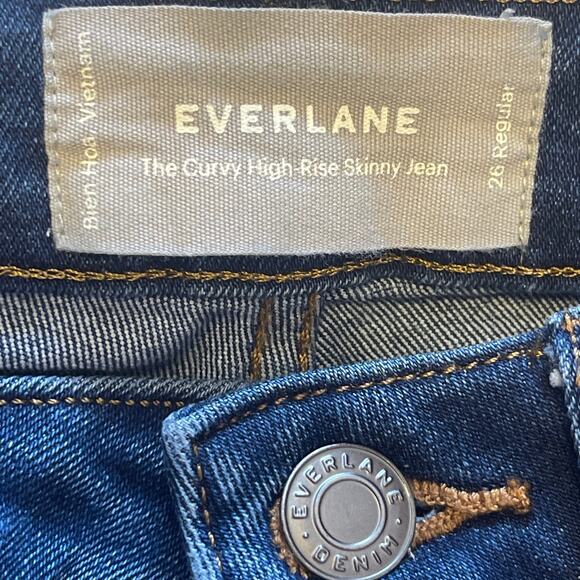 Everlane The Curvy High Rise Skinny Jean Blue Medium Wash 26 Regular - Picture 9 of 9